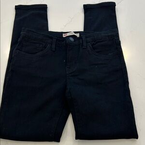 Levi's Girls Black 710 Super Skinny Jeans 12 reg